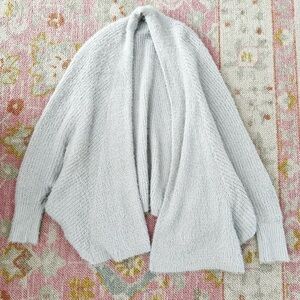 fuzzy oversized cardigan